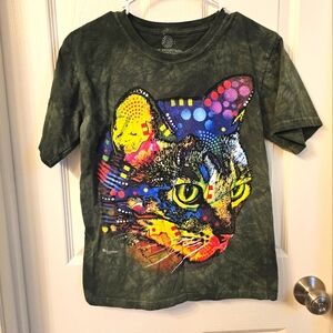 The Mountain Tie Dye Colorful Cat Size L